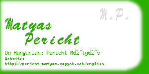 matyas pericht business card